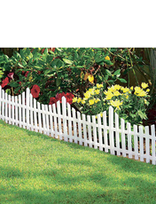 WHITE GARDEN FENCE PANELS