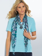 SCARF AND BROOCH