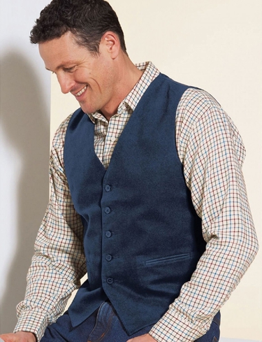 ALDON COTTON MOLESKIN WAISTCOAT
