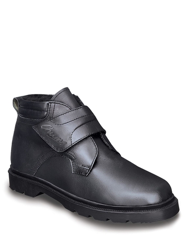  MENS  REAL LEATHER WARM LINED TOUCH AND CLOSE BOOTS