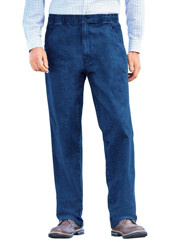 STRETCH DENIM TROUSERS