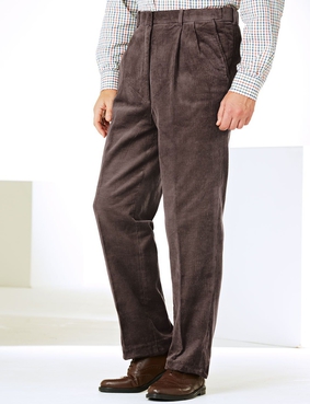 HIGH RISE CORDUROY TROUSERS