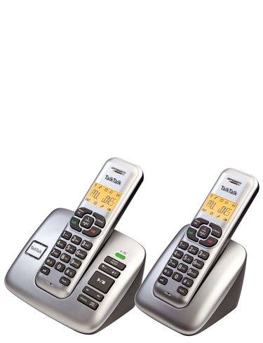 Cordless Twin Phone Pack With Answering Machine