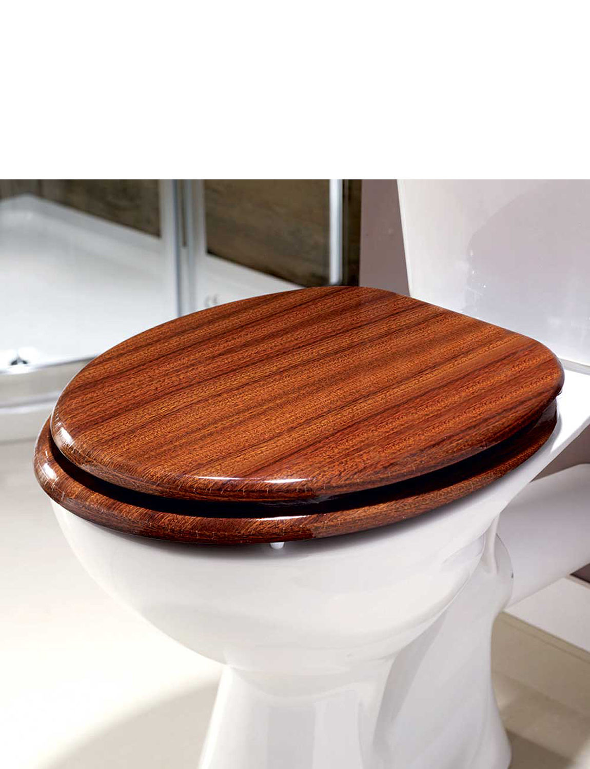 Wood Effect Toilet Seat. Home