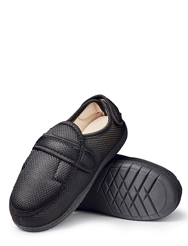 Wide Fit Touch and Close Slipper