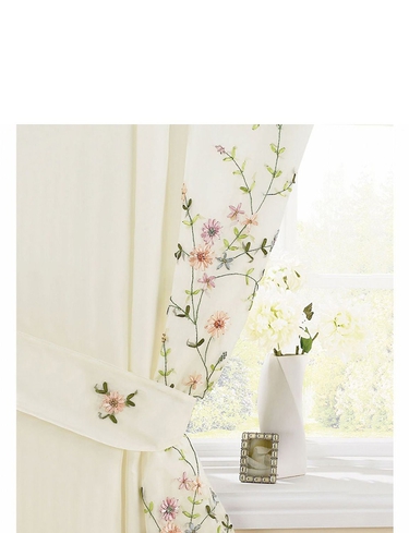 Floral Trail Lined Voile
