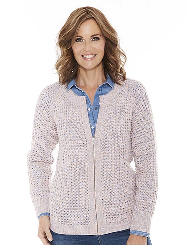 zipped cardigan womens uk