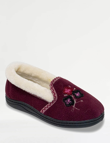 ladies wide slippers