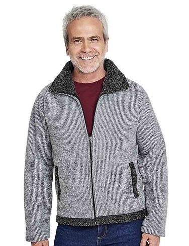 men's zip front fleece jacket