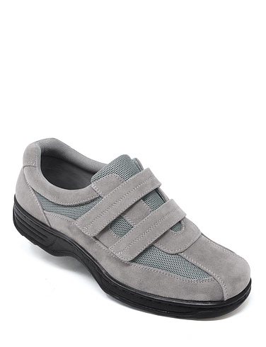 Cushion Walk Mens Lace Travel Shoe with Gel Pad Navy 8 UK