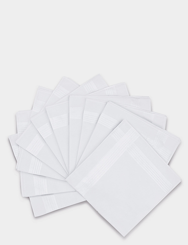 Pack Of 10 Handkerchiefs