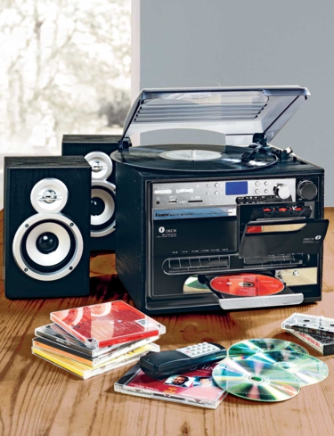 Full Function Stereo Stack System With Bookend Speakers