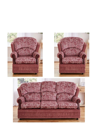 Chorlton Suite Three Seater Settee and Two Chairs