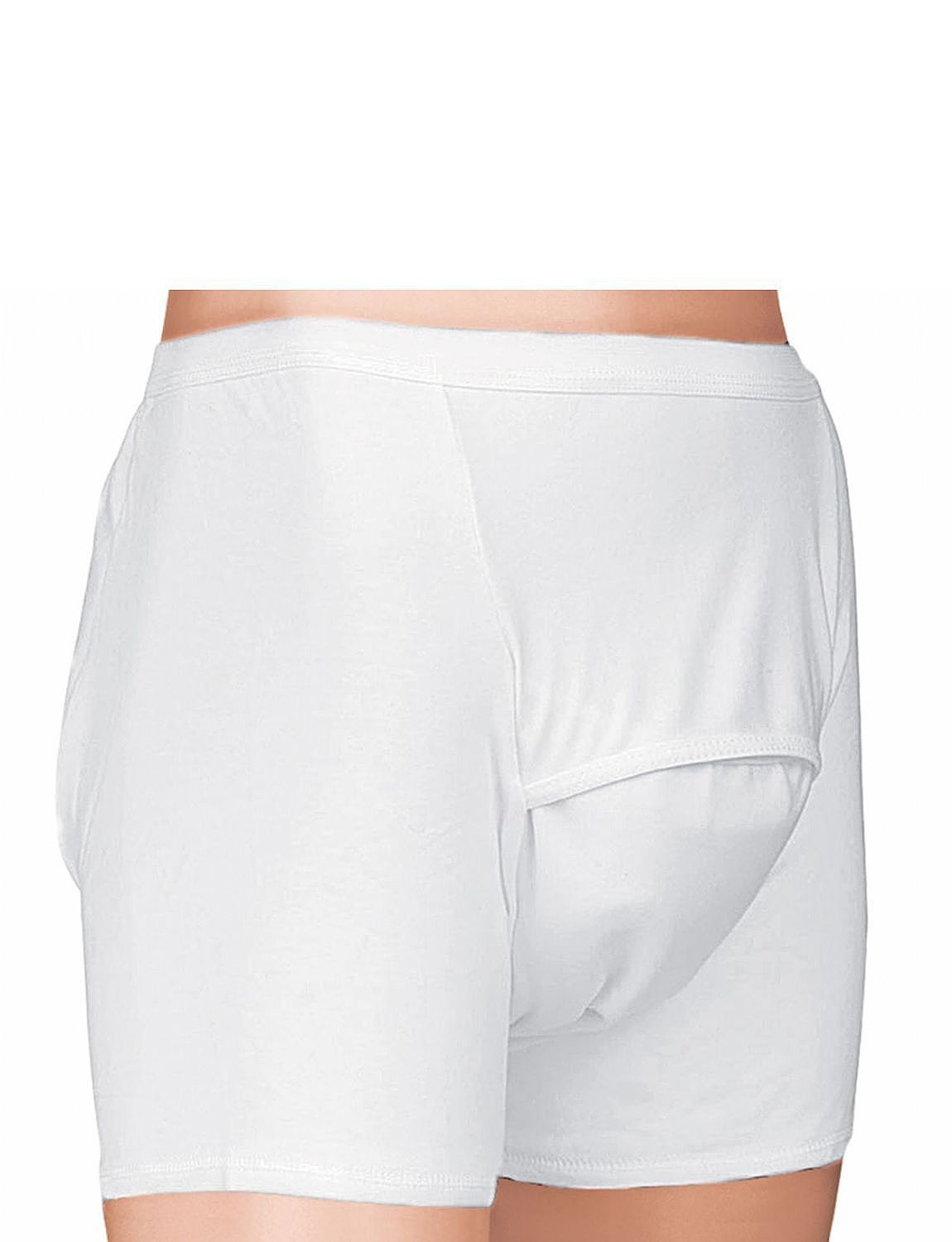 Kylie White Boxer Shorts Mobility Incontinence Chums