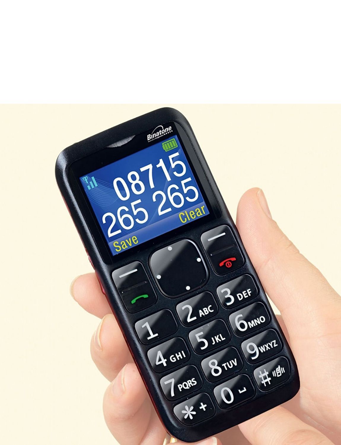 Big Button Mobile Phone Black Chums