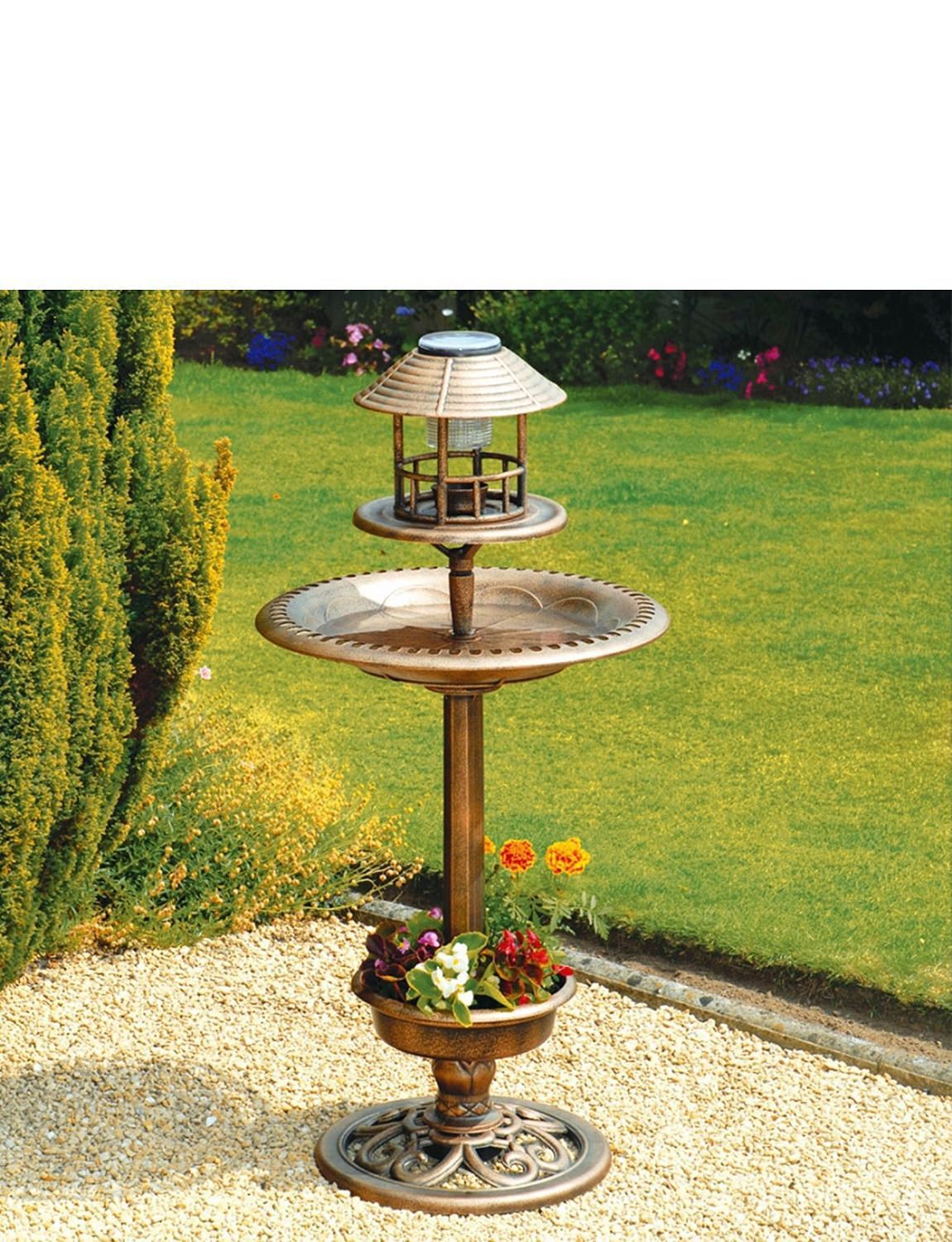 3 In 1 Solar Bird Bath And Feeder Home Gardening