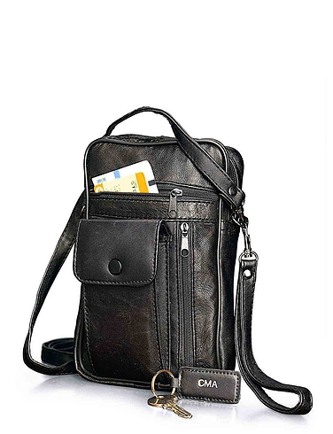 Leather Travel Wallet Bag - Multi