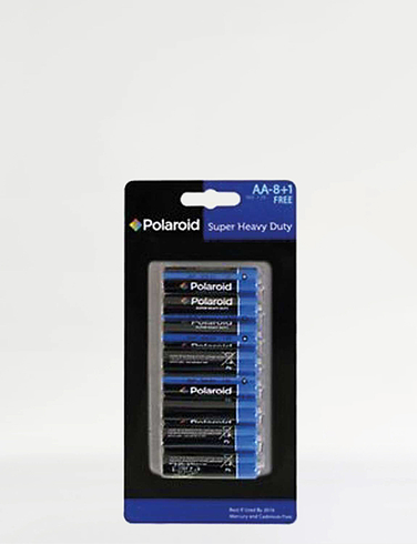 Pack Of Nine Polaroid AA Batteries