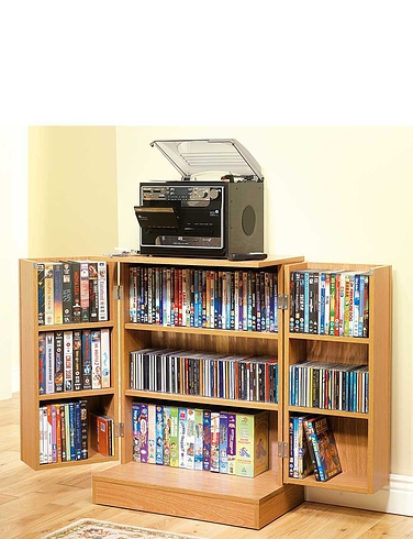 Deluxe Freestanding Media Storage Unit