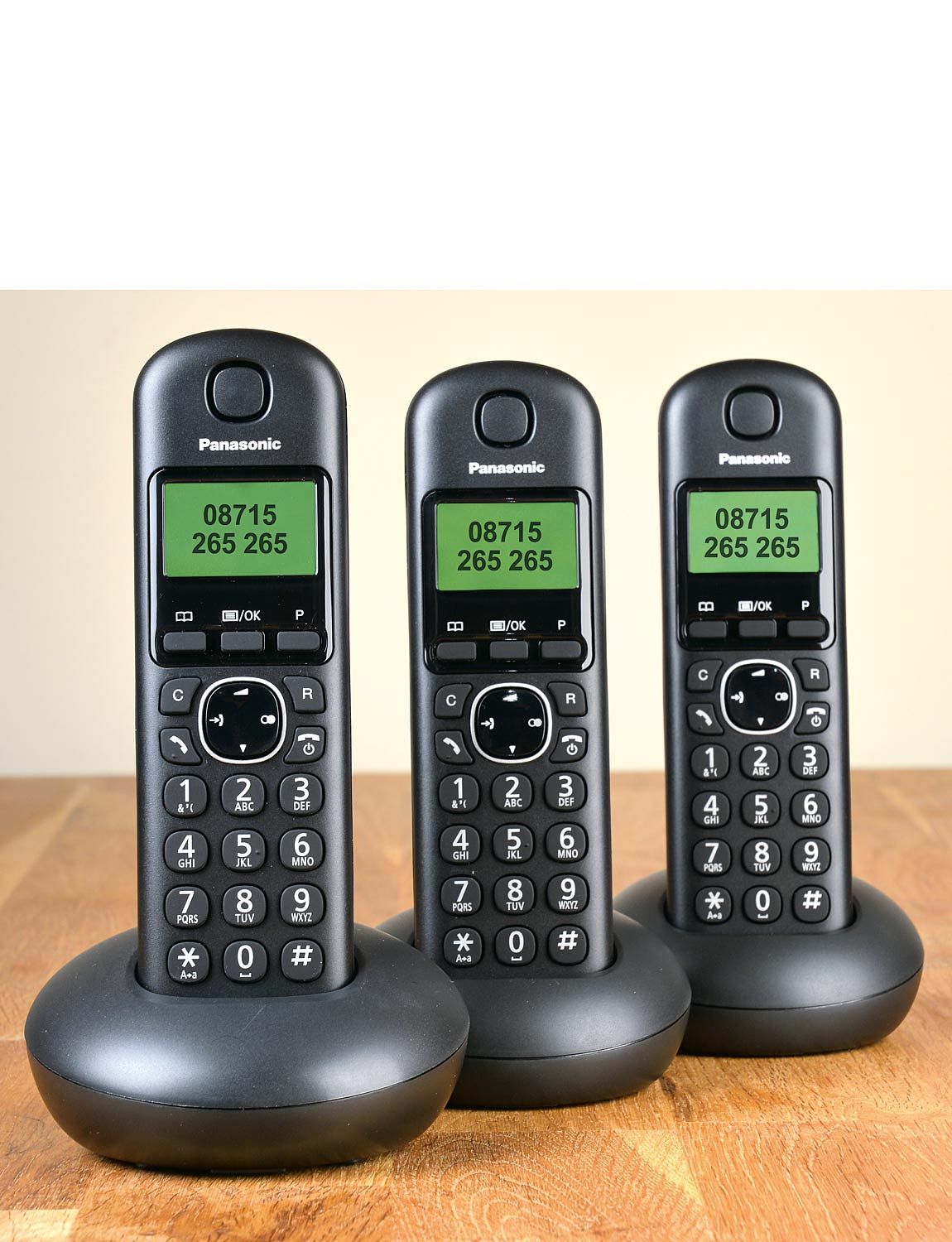 Panasonic Cordless Triple Handsets Telephones Chums
