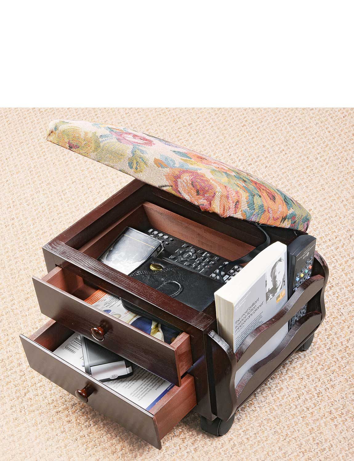Tapestry Footstool With Drawers Chums