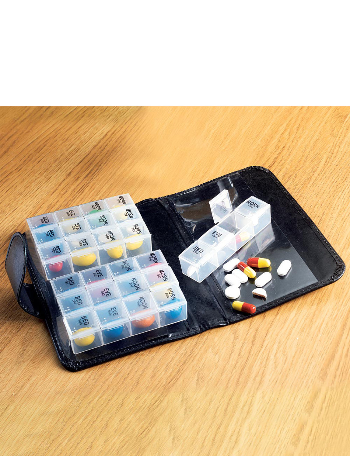 Leather Pill Organiser Wallet Chums