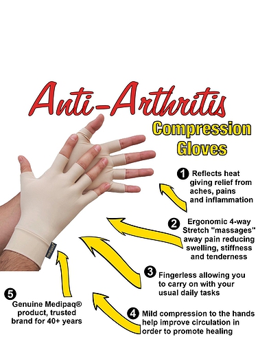Arthritis Compression Gloves - Beige