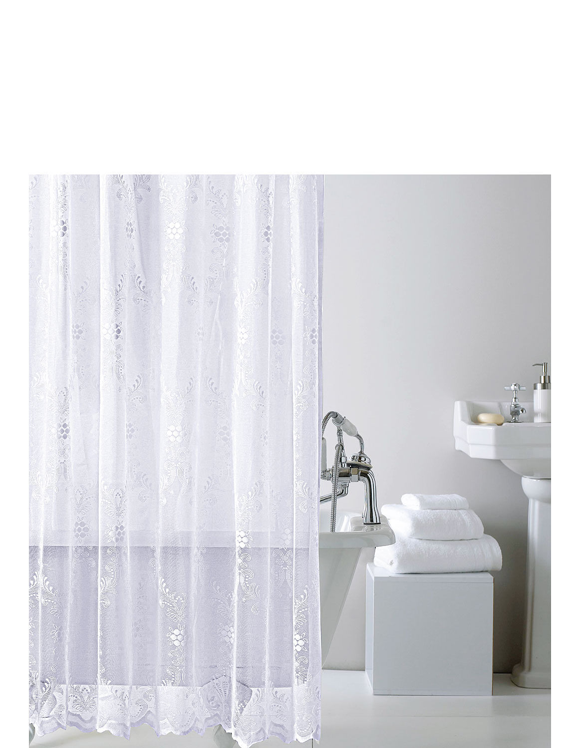 Lace Shower Curtain With Hooks Chums