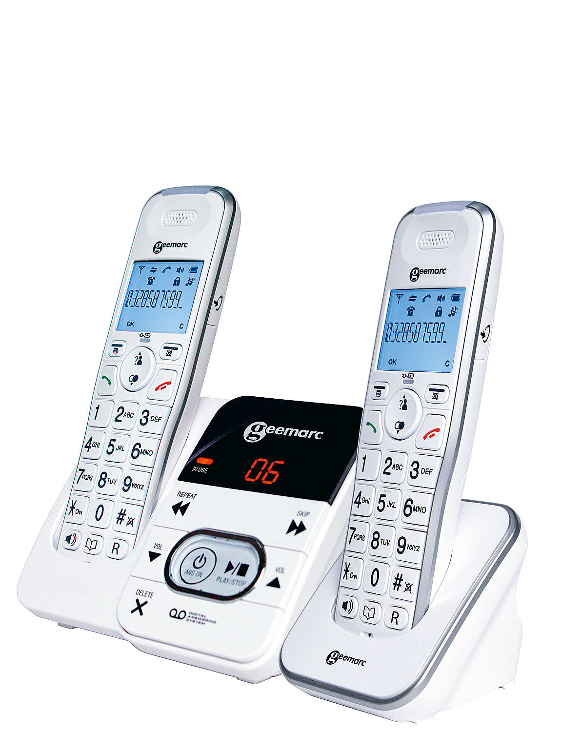 Twin Amplified Cordless Telephone And Answer Machine Chums