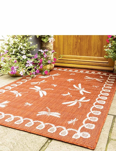 Dragonfly Indoor And Outdoor Flatweave Rug