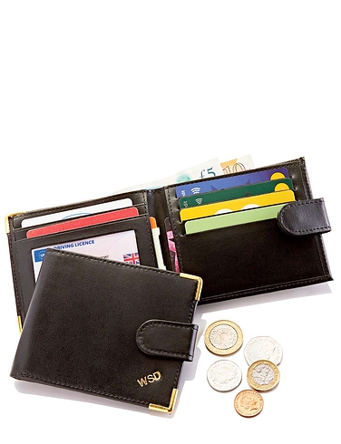 Luxury Leather Mens RFID Billfold Wallet