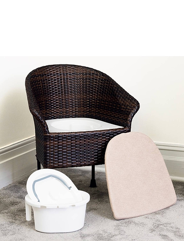 Walton Basketweave Commode Chair