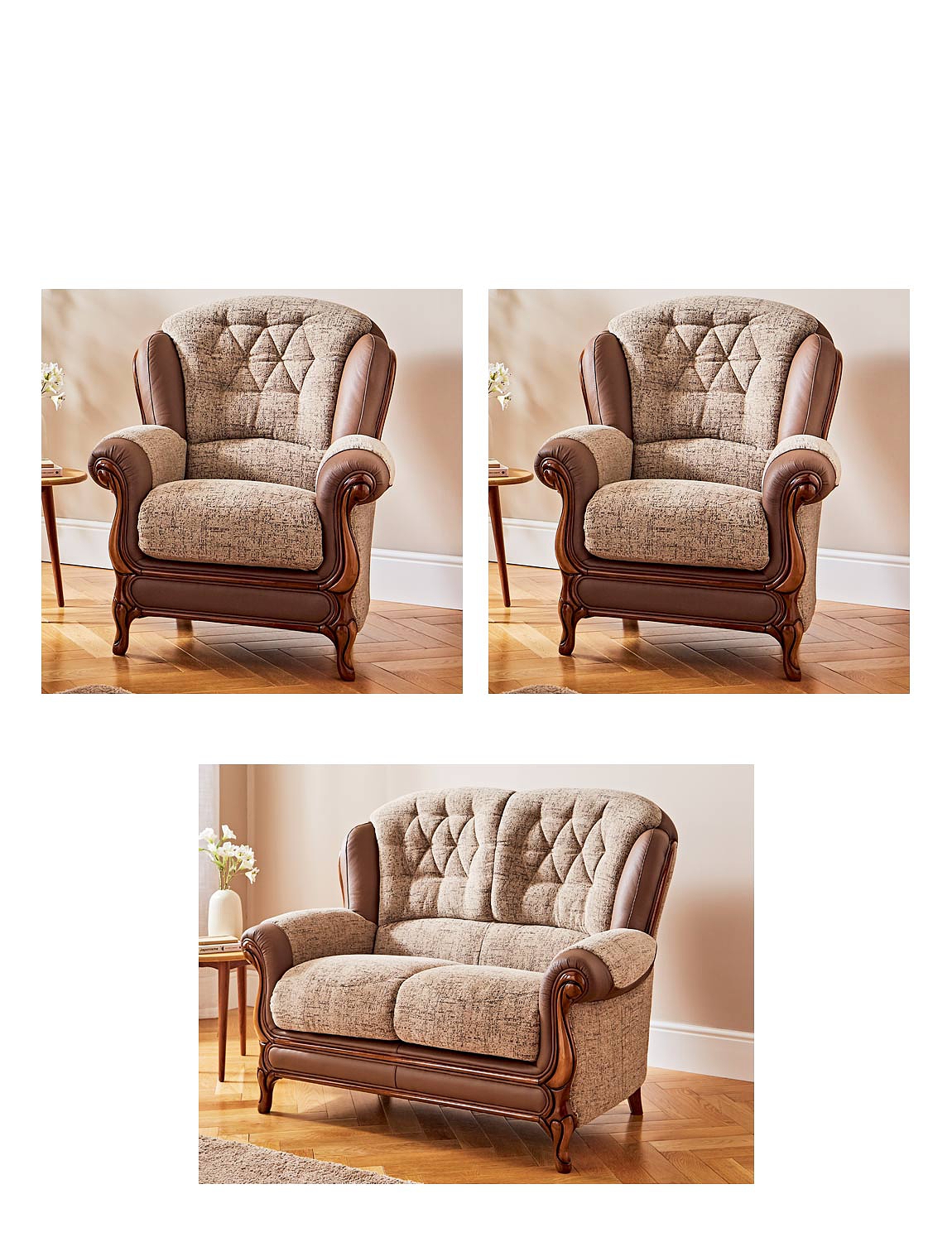 Queen Anne Suite Two Seater Plus Two Chairs Chums