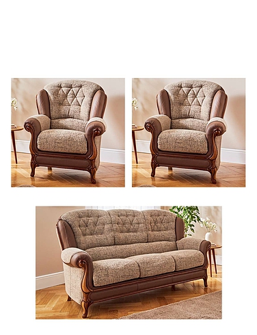 Queen Anne Suite - Three Seater Plus Two Chairs