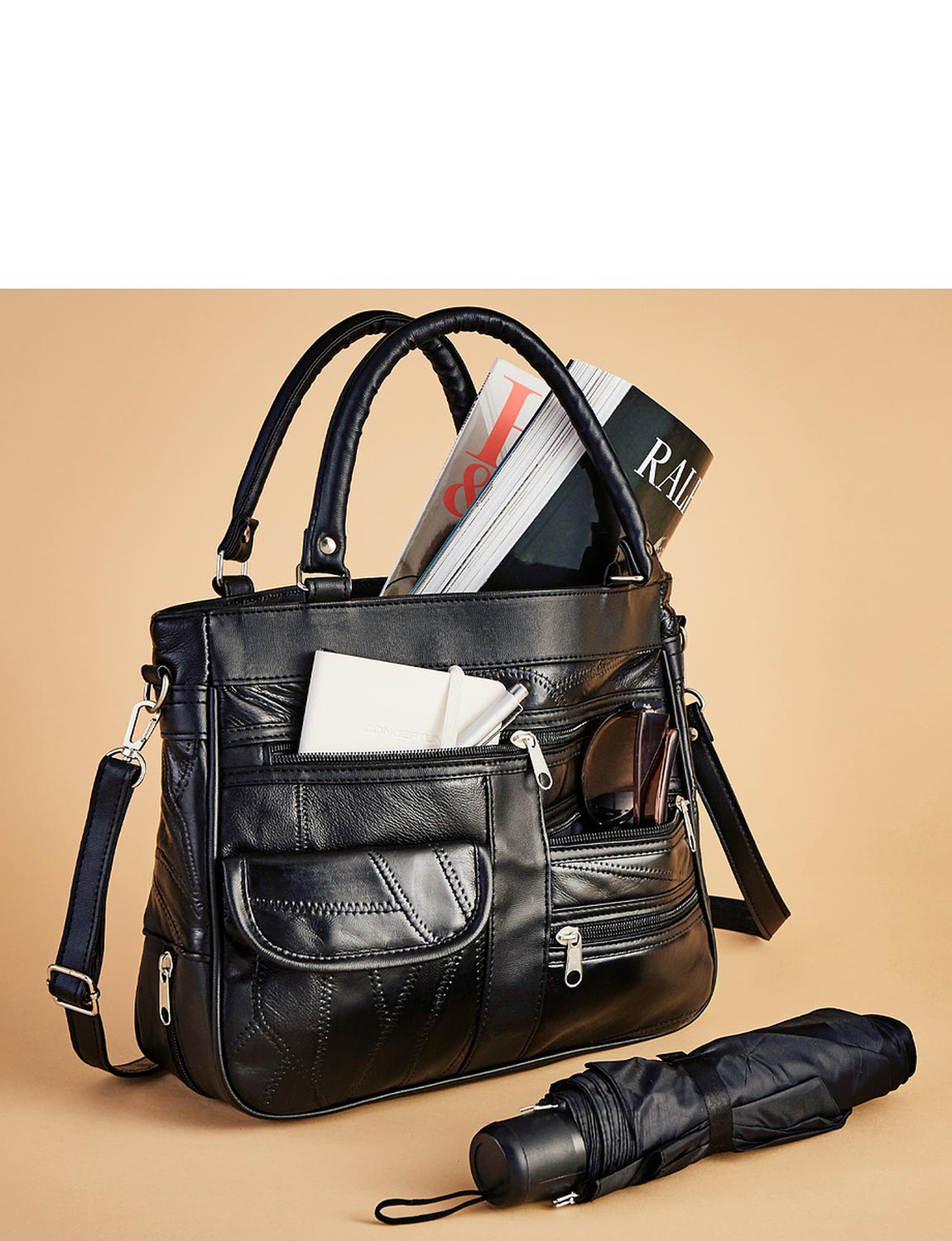 leather organiser bag