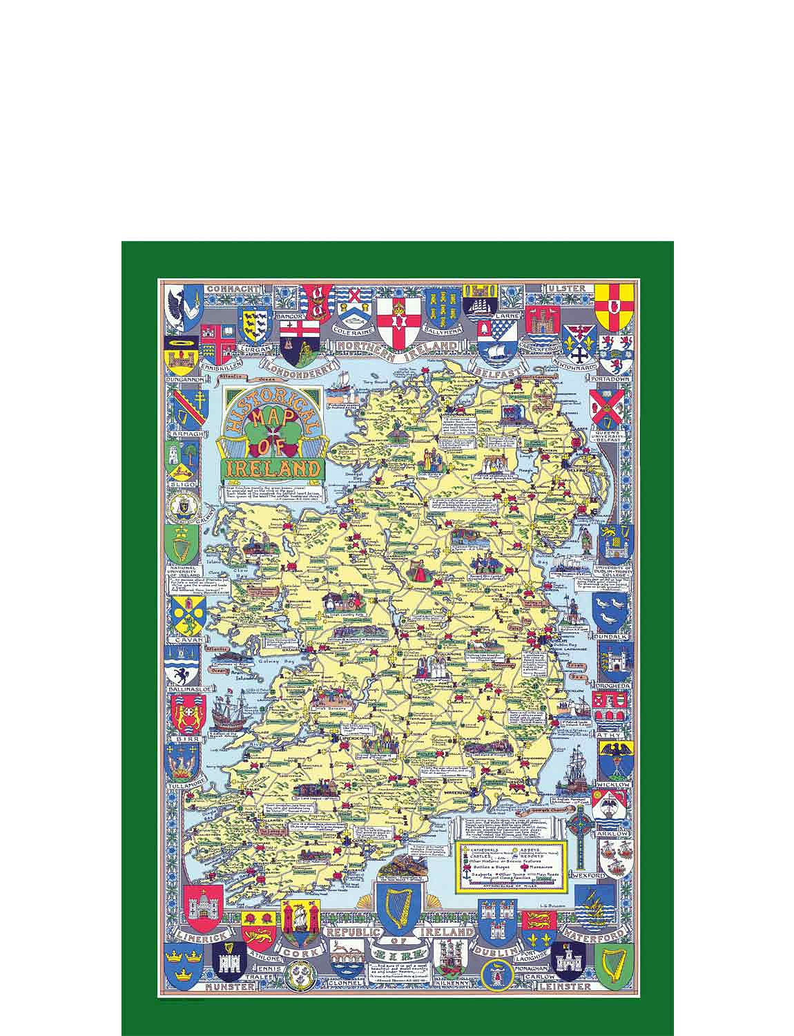 Historical Country Maps Ireland 1000Pc Jigsaw Chums