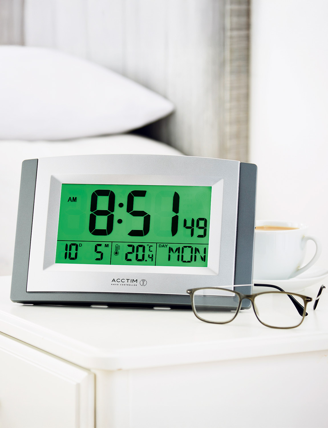 Acctim Radio Controlled Big Number Display Digital Clock With Smartlite