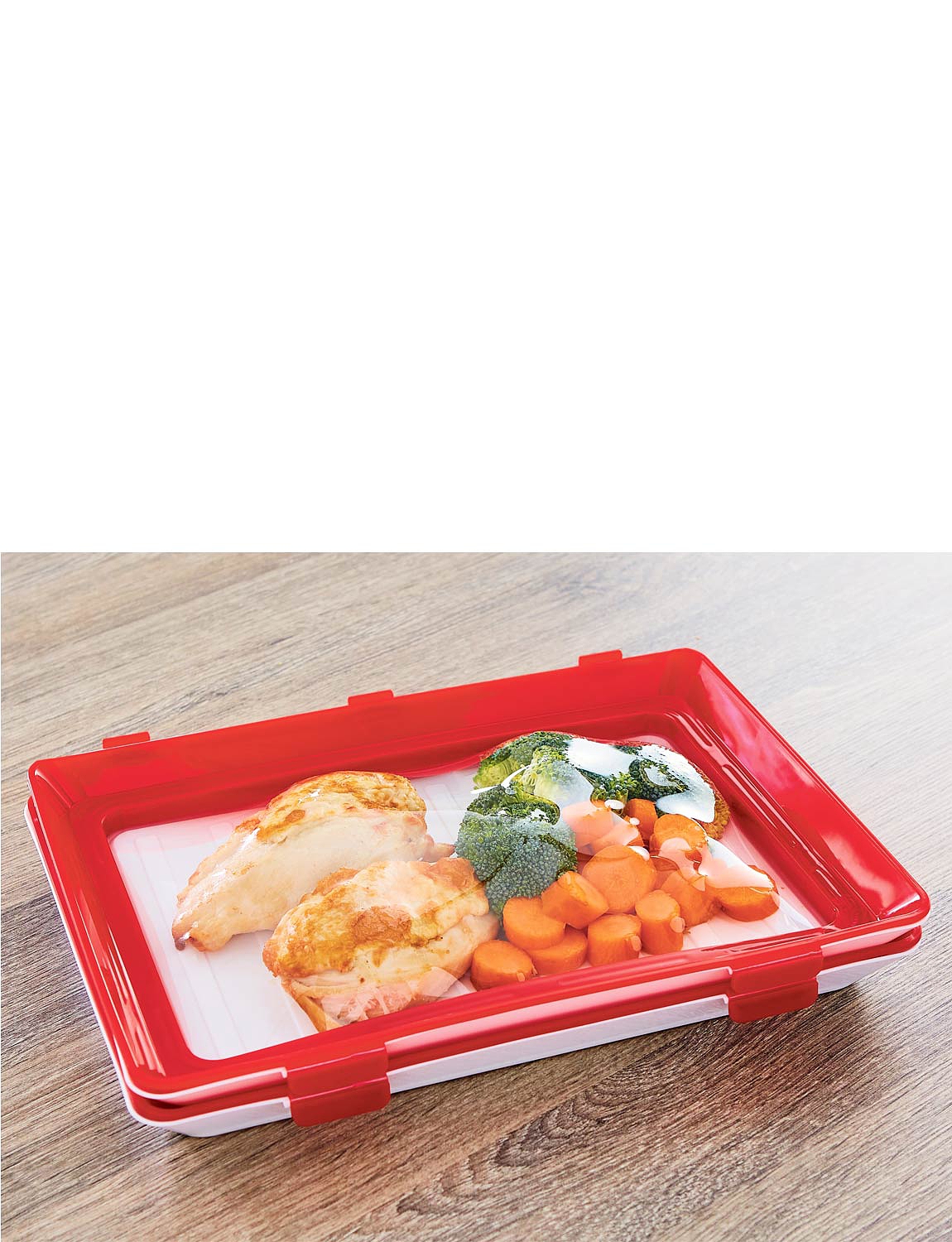 Set Of 2 Stretch Lid Food Storage Trays Chums