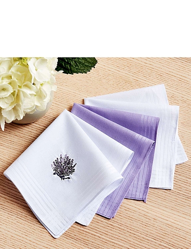 Lavender Embroidered Handkerchiefs