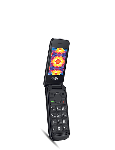 Alcatel Clamshell Mobile Phone - Black