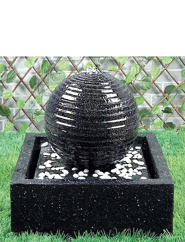 Black Ball Solar Water Feature