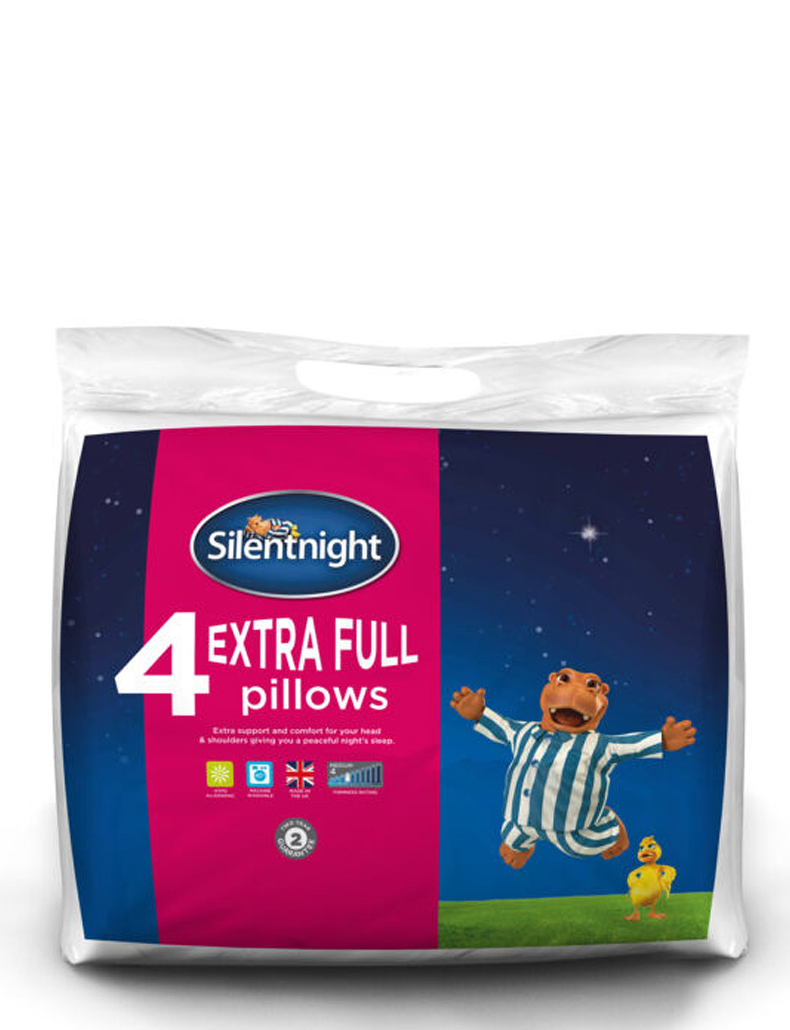 Pack Of 4 Silentnight Extra Full Pillows Chums