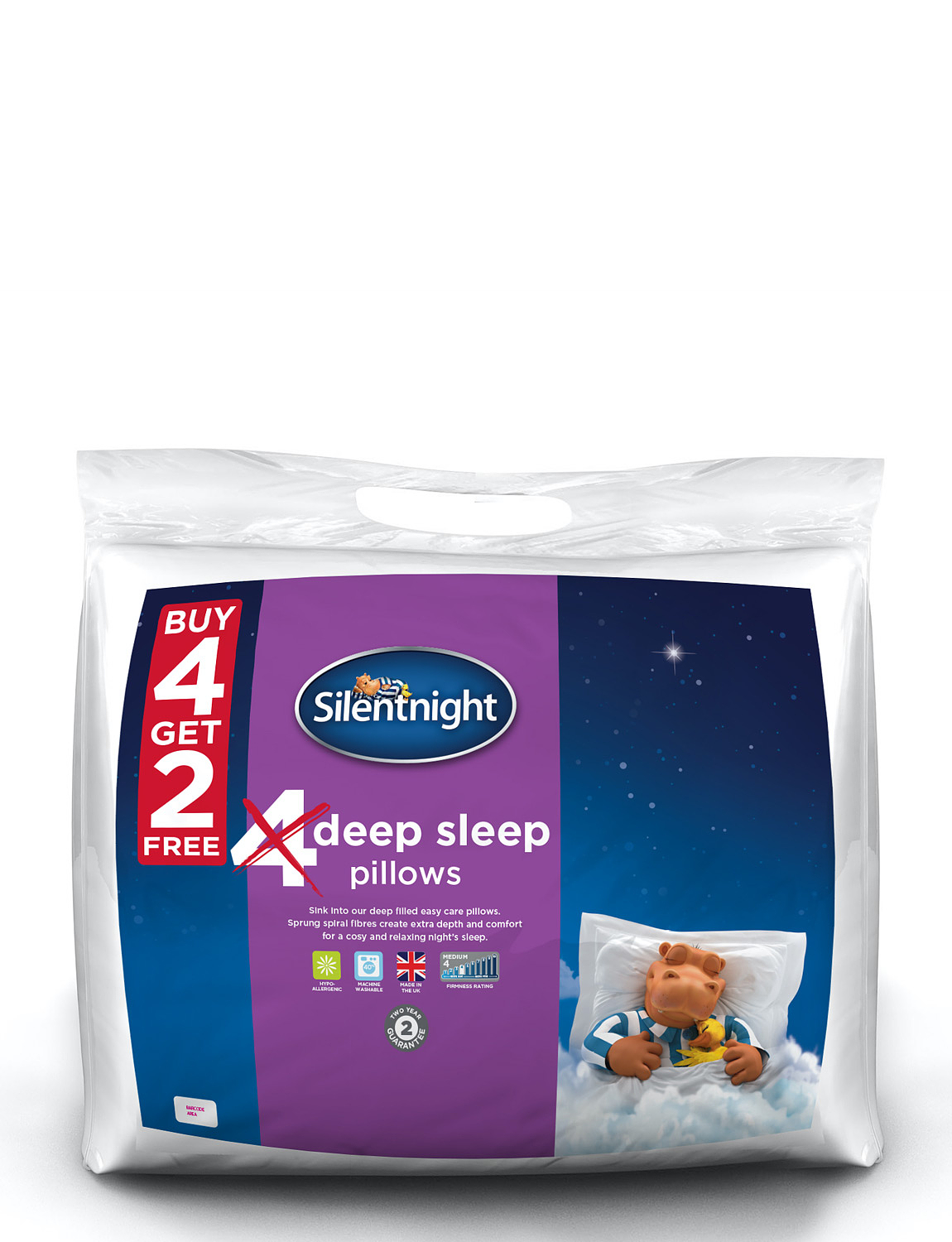 Pack Of 6 Silentnight Ultrabounce Pillows Chums