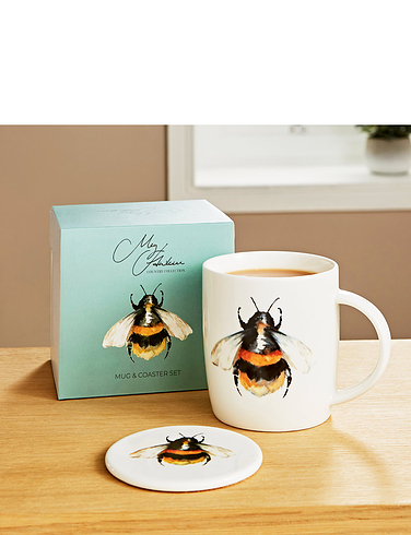 Meg Hawkins Bee Mug and Coaster Set