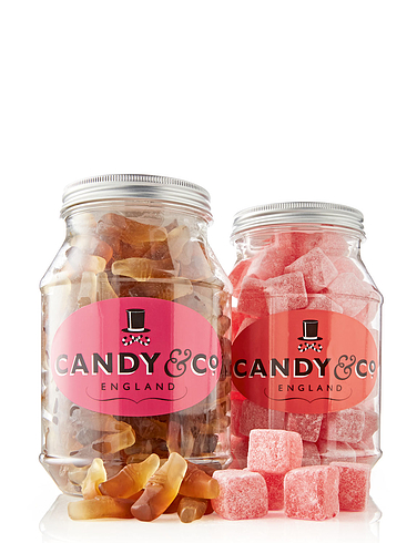 Cola Bottles and Cola Cubes Set of 2 Traditional Sweet Jars