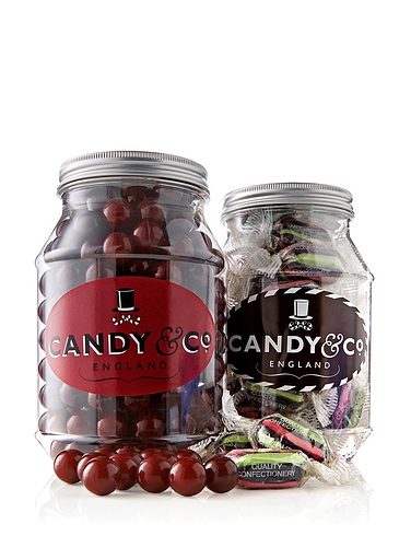 Aniseed Liquorice Balls and Aniseed Humbug Set of 2 Traditional Sweet Jars