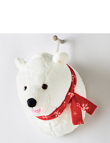 Plush Singing Polar Bear Head