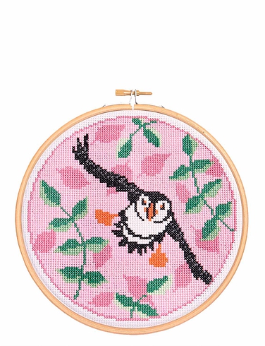 Puffin Cross Stitch and Embroidery Kit