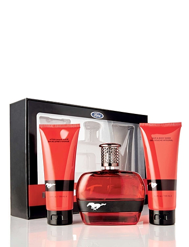 Mustang Red 3 Piece Gift Set