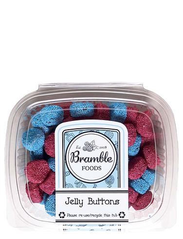 Bramble Liquorice Jelly Buttons Confectionary Tub